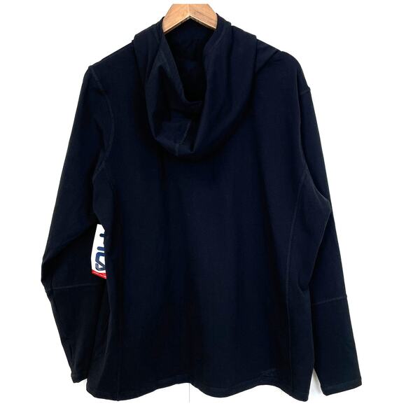 Fila Plus Size 1X Practice Pullover Hooded Top Jersey Knit Activewear Workout - Picture 2 of 12